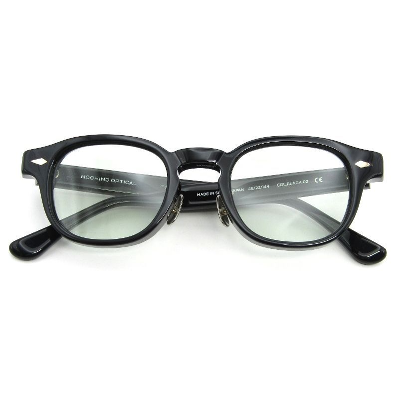 未使用 NOCHINO OPTICAL ノチノオプティカル サングラス NOCHINO FR ＃2 日本製 ノチノ 調光 8mm厚フロント GLOSS BLACK 54000847