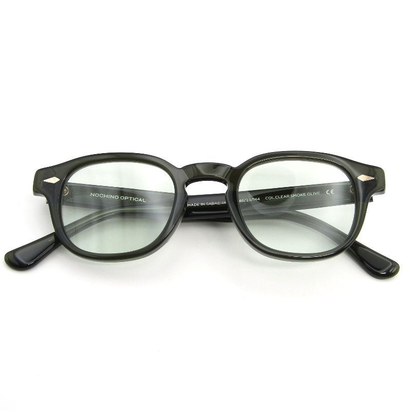 未使用 NOCHINO OPTICAL ノチノオプティカル サングラス NOCHINO ＃6 日本製 ノチノ 調光 ボスリントン CLEAR SMOKE OLIVE 54000852