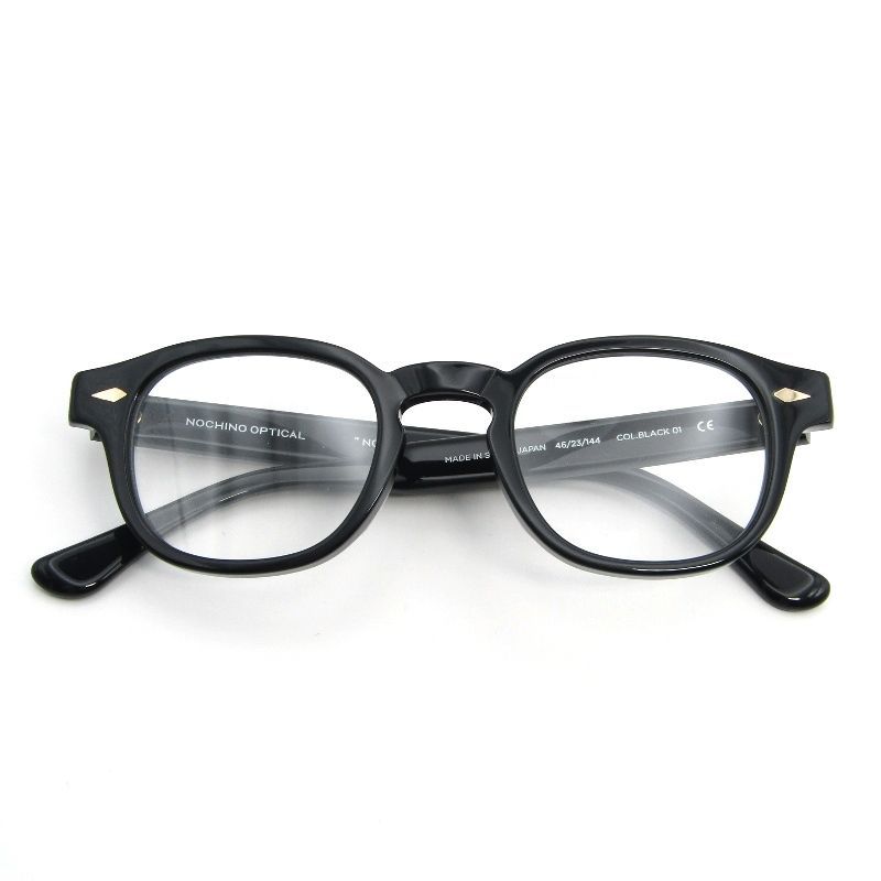 未使用 NOCHINO OPTICAL ノチノオプティカル サングラス NOCHINO ＃1 日本製 ノチノ 調光 ボスリントン 鯖江産 GLOSS BLACK 54000856