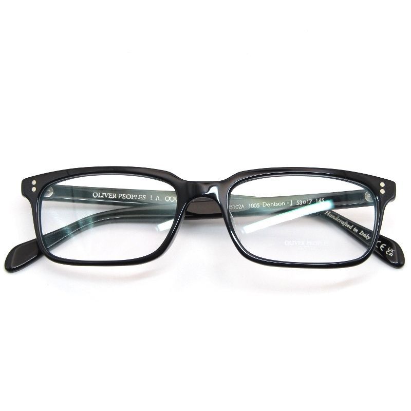 未使用 OLIVER PEOPLES L.A. オリバーピープルズ メガネフレーム OV5102A Denison-J イタリア製 デニソン スクエア 1005 Black 61005443