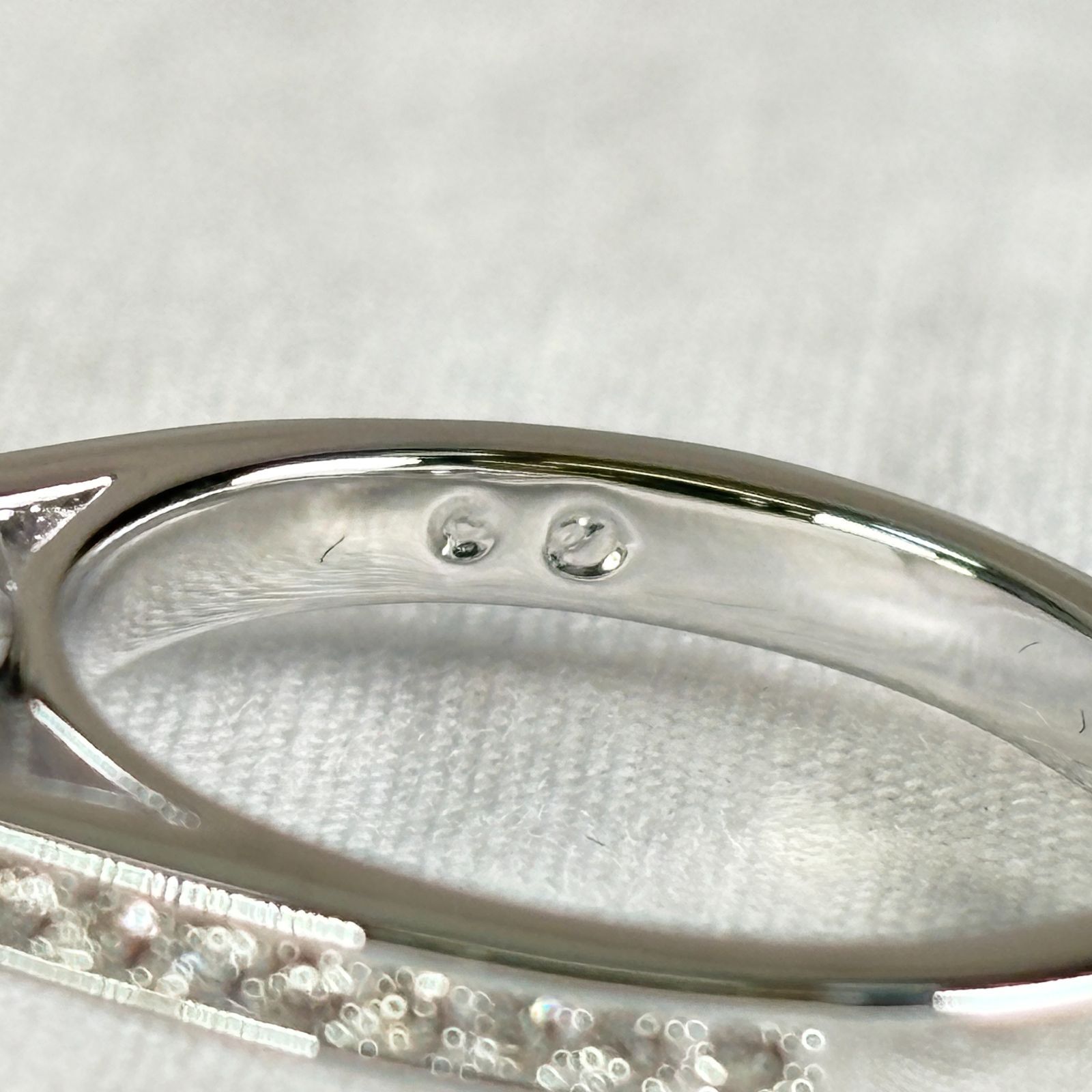 SWAROVSKI スワロフスキー クリスタルリング 箱付き 約9号 シルバー 