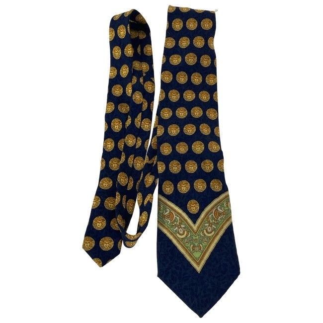 【中古】　GIANNI VERSACE　ネクタイ　総柄　イタリア製　グッズ　古着　/4331