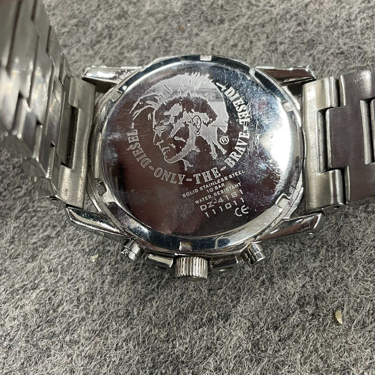 DIESEL 腕時計 メンズ DZ-4181 シルバー クロノグラフ ディーゼル. 箱 