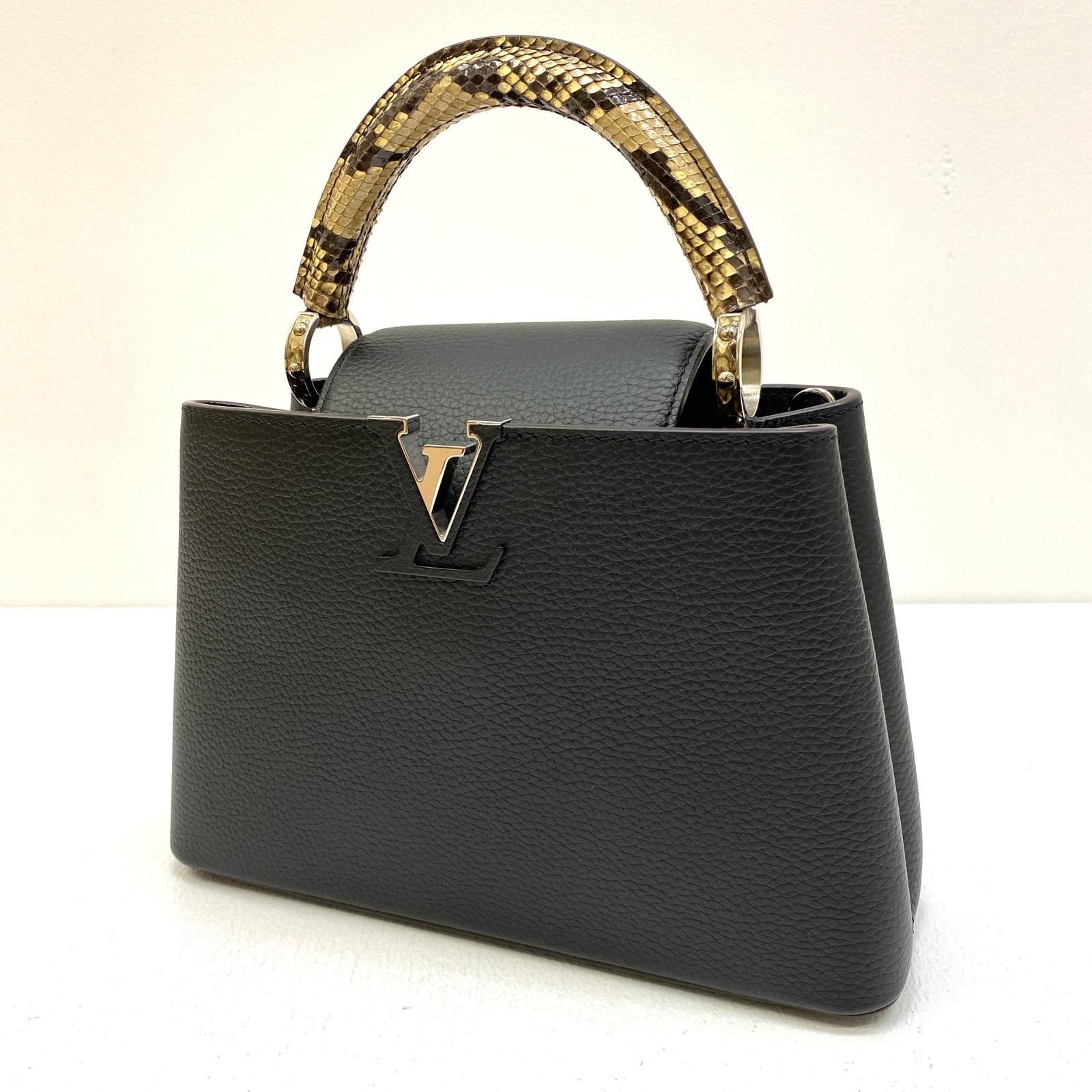【加古川店】 中古 LOUIS VUITTON | ルイ・ヴィトン ハンドバッグ カプシーヌBB パイソン N92040 【122】