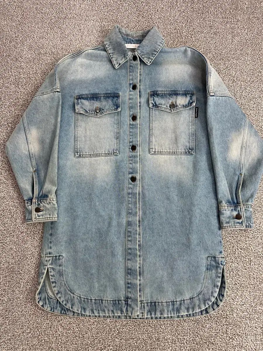 Palm Angels ウォッシュ ロング デニム ジャケット