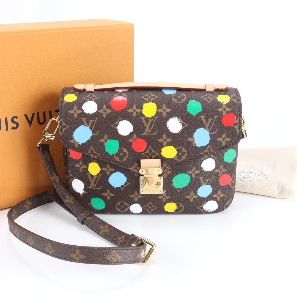 未使用 ルイヴィトン RFID付 草間彌生 LV×YK ポシェット メティス MM M46384 2WAY ショルダーバッグ 斜め掛け レディース EBM DZ17-7【中古】