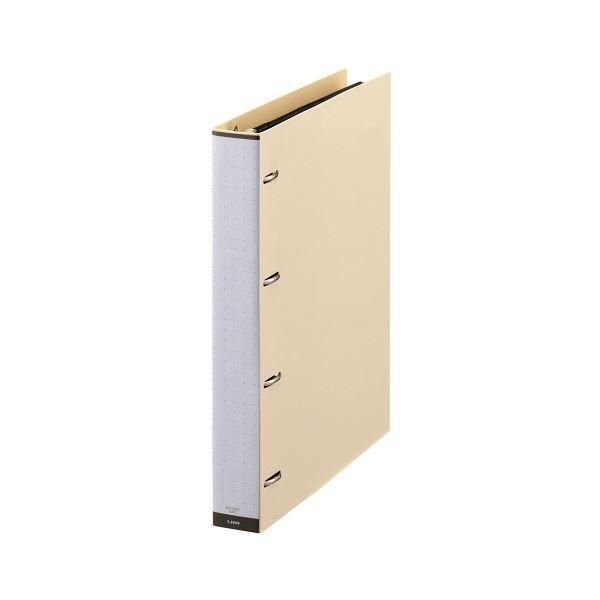 （まとめ）ライオン事務器 名刺ホルダー A4タテ4穴 300枚 ヨコ入れ ベージュ MH-300C 1冊 〔×5セット〕
