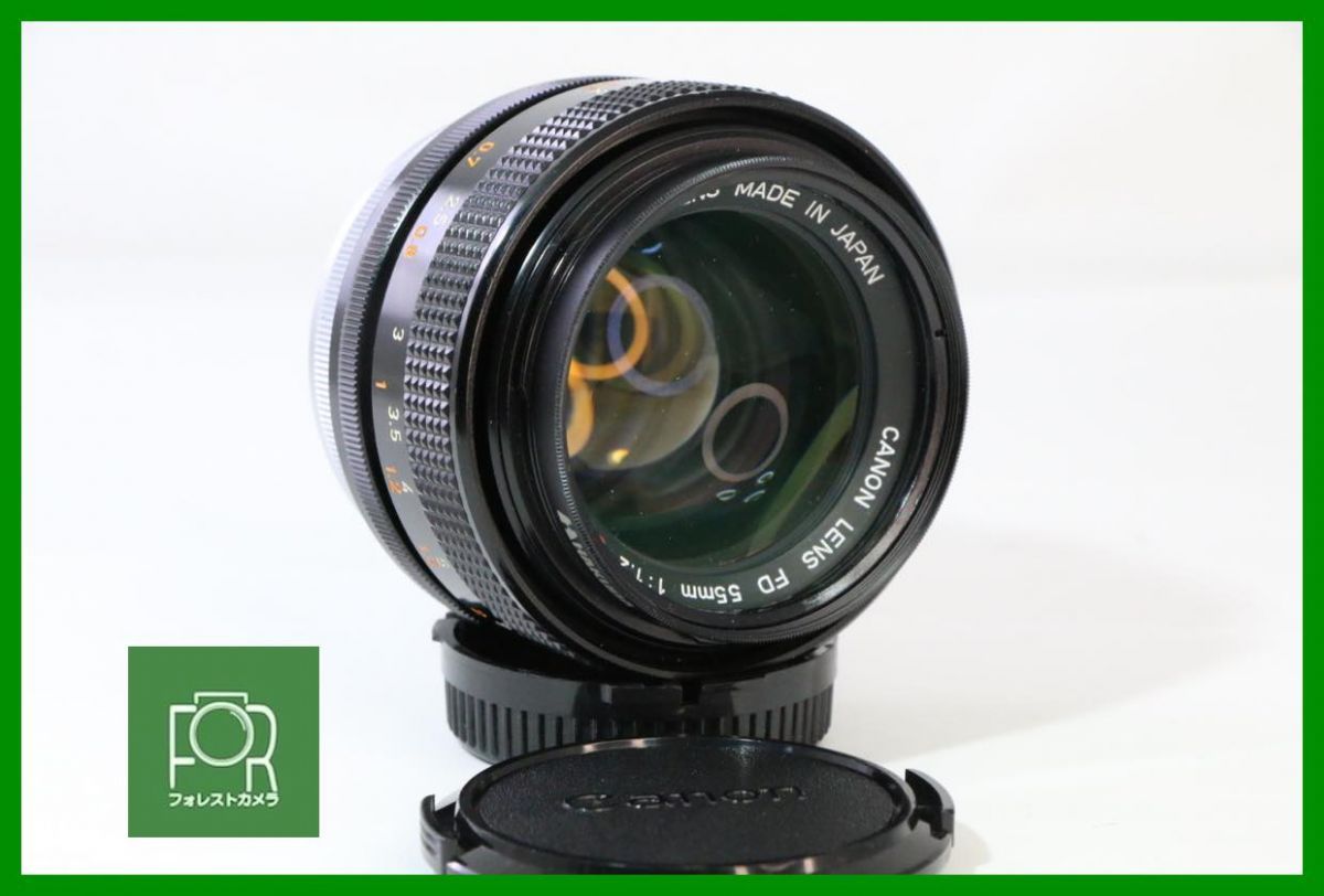 【動作保証・点検済】良品■Canon FD 55mm F1.2 S.S.C. 88038■前後キャップ・フィルター付き■3691