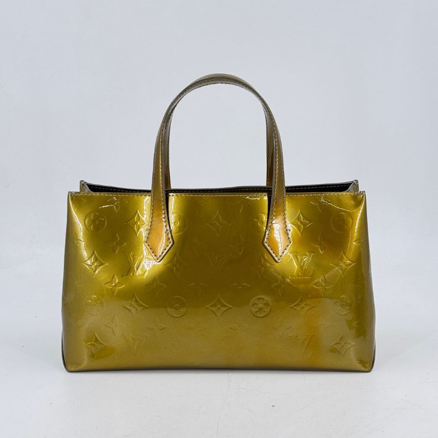 LOUIS VUITTON ウィルシャーPM モノグラム・ヴェルニ レザー グリーン ハンドバッグ M91643