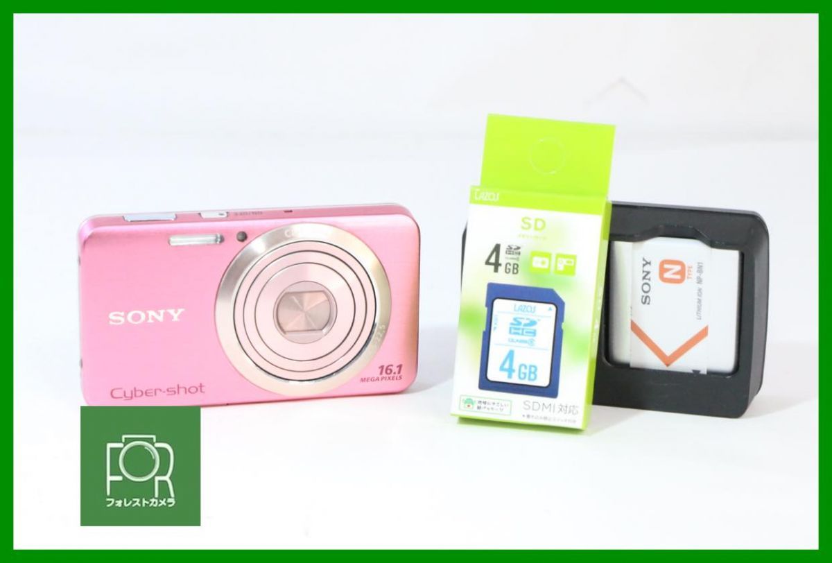 【動作保証・点検済】良品■到着後即使える■SONY Cyber-shot DSC-W630 ﾋﾟﾝｸ■バッテリー・チャージャー・4GB SDカード付き■MMM810