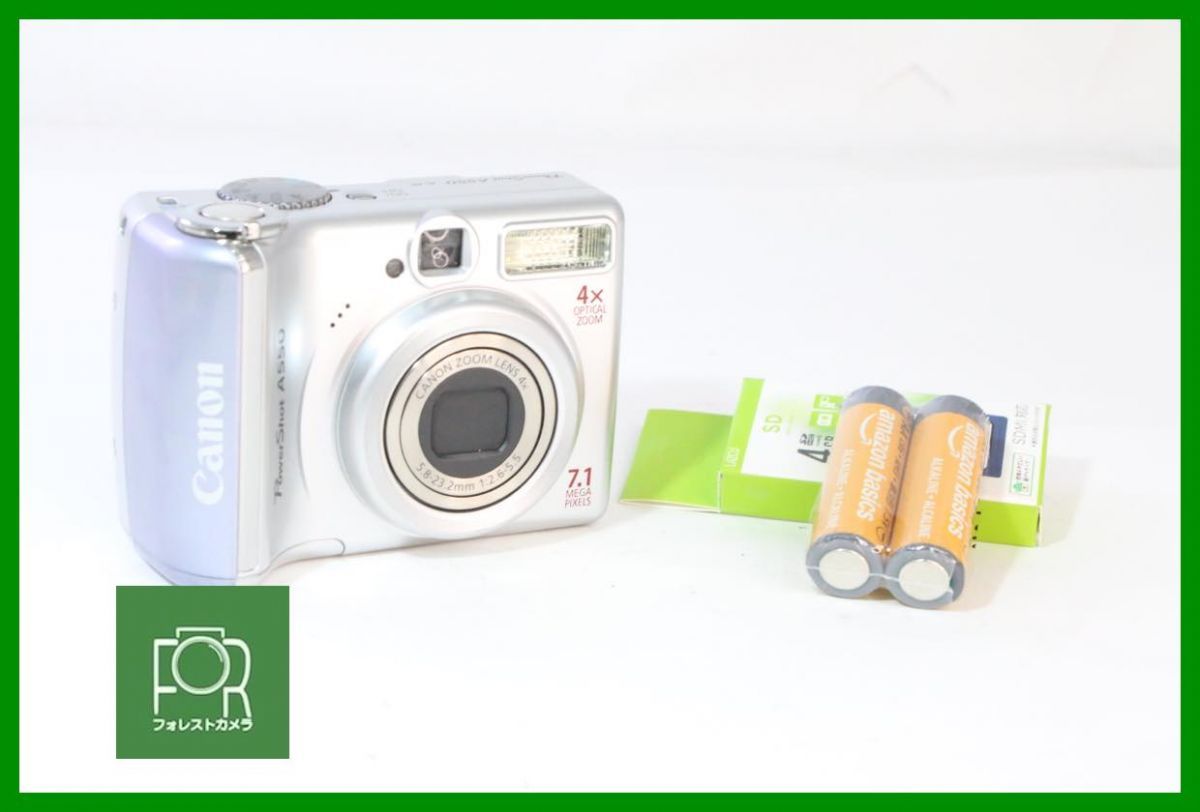 【動作保証・点検済】良品■到着後即使える■Canon PowerShot A550■単三電池対応■電池・4GB SDカード付き■MMM1344