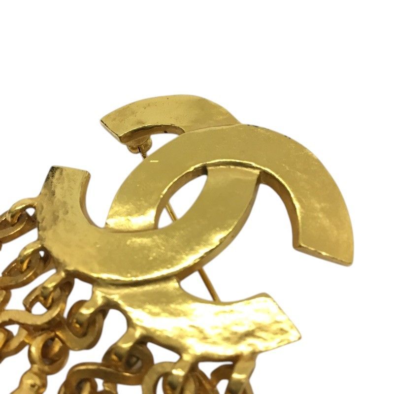 CHANEL【シャネル】ココマークブローチ ゴールドカラー 石付き
