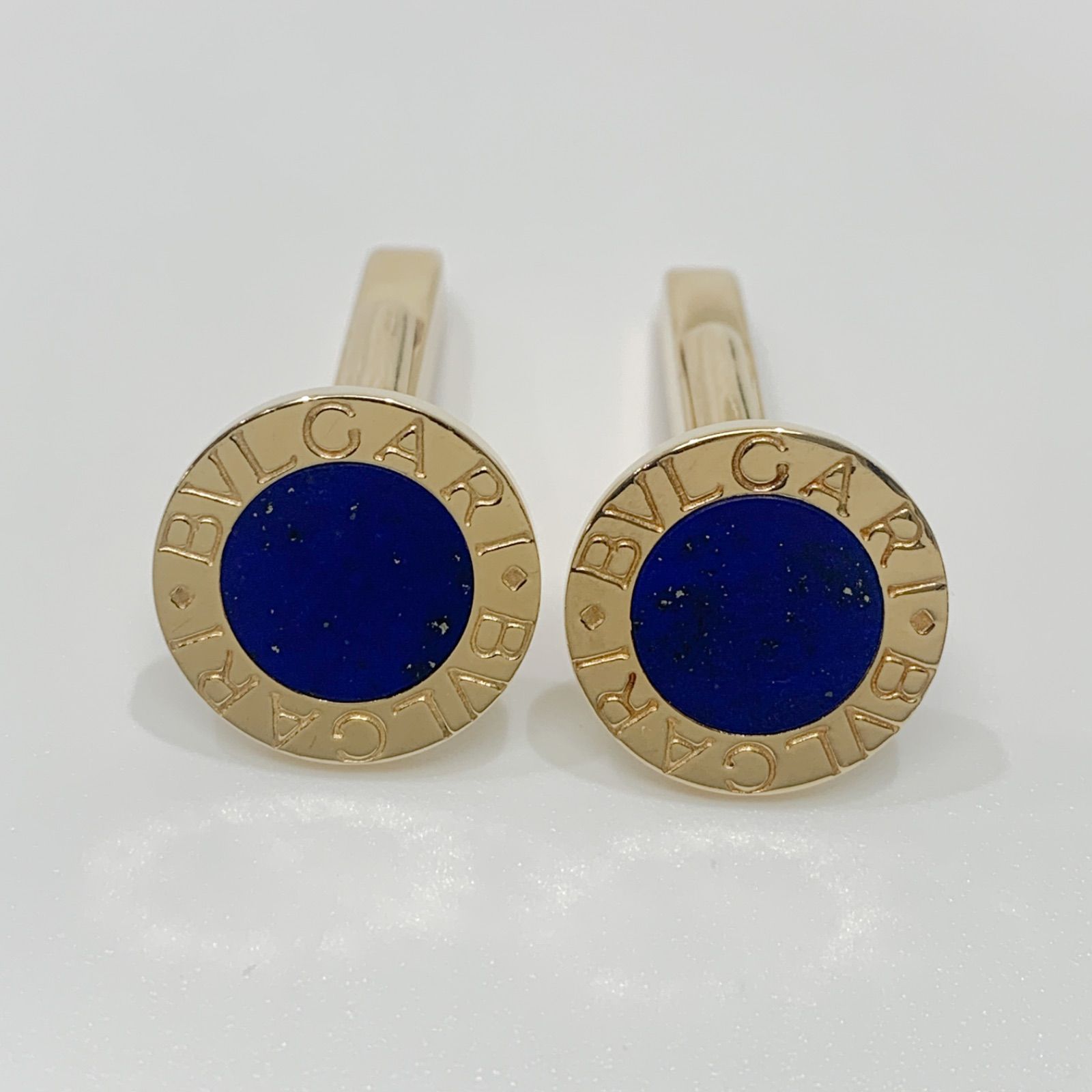 【中古】ブルガリ BVLGARI ブルガリ ブルガリ カフリンク ラピスラズリ750 カフス K18YG イエローゴールド