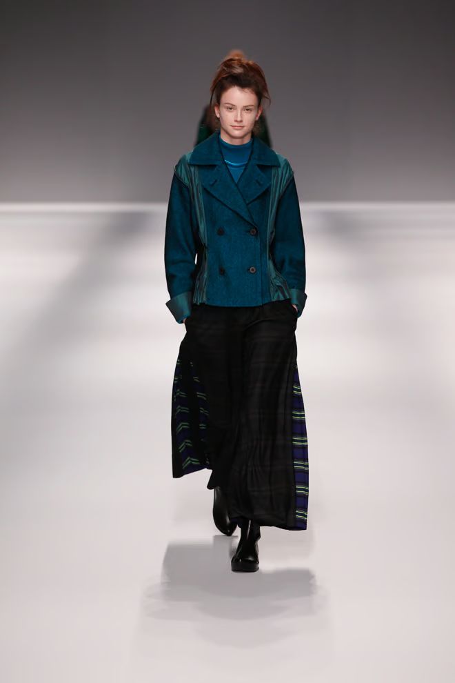 ISSEY MIYAKE 13aw プリーツ袴パンツ チェック ワイドパンツ イッセイミヤケ 2013aw