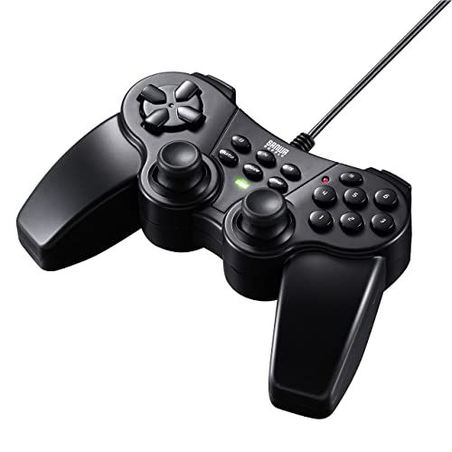 サンワダイレクト ゲームパッド 16ボタン 全ボタン連射対応 Xinput対応 振動機能付 windows専用 マットブラック 400-JYP62UMBKX@ 48df0c05