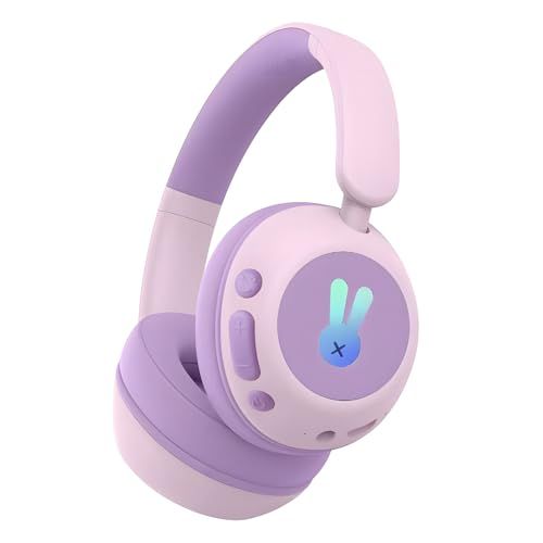 子供ヘッドホン Bluetooth6.0 キッズモード 85db音量制限 聴覚保護 通話マイク搭載 ワイヤレス オーバーイヤーヘッドホン オンライン授業 音楽 会話 無線有線両用 LED ライト 学生 成人 兼用 スマートホン ゲーム機 PCなど適用 ギフト