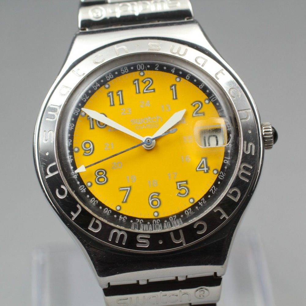 【稼働品】Swatch HAPPY JOE YELLOW YGS409G クオーツ ユニセックス #16499