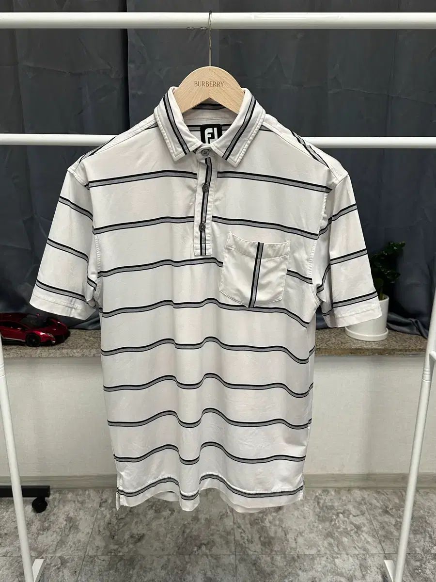 FootJoy フットジョイ 正規品 / メンズ105 / ゴルフ ストライプ 半袖