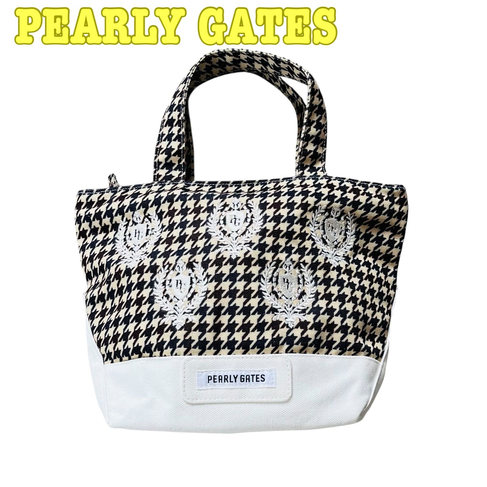 PEARLY GATES パーリーゲイツ 千鳥格子柄 刺繍入り キャンバス カート 
