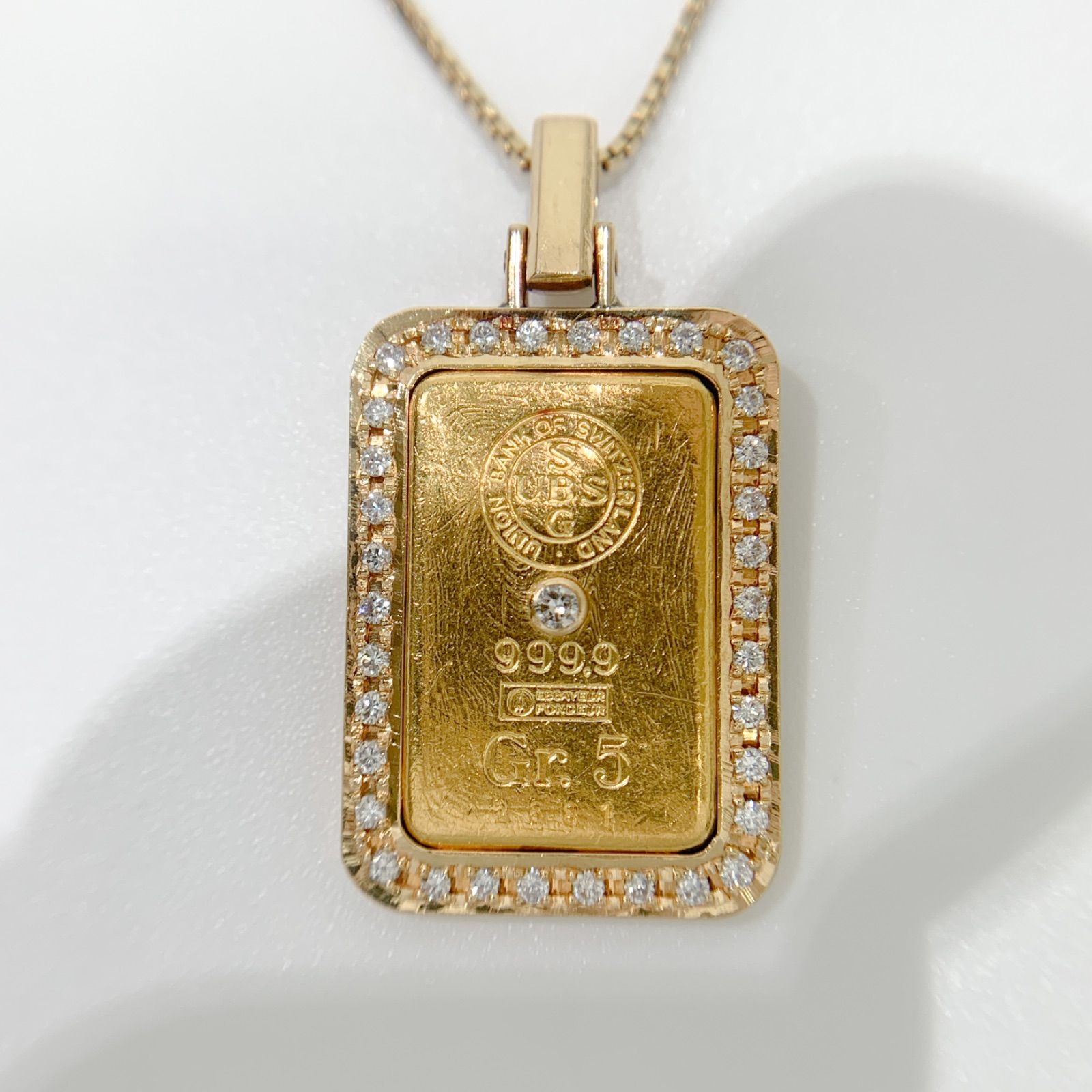 コルム CORUM ゴールドペンダント 金 ダイヤ 中古】CORUM コルム ダイヤモンド ネックレス K24YG×K18YG イエロー