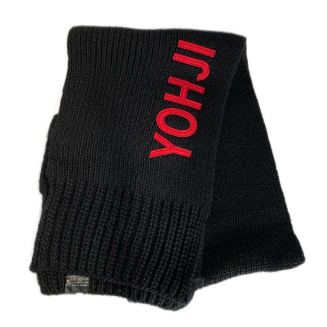 【中古】　Y-3　マフラー　ローゲージ　無地　ブランドロゴ　ワッペン　スポーツ　ドメスティック　グッズ　古着　/4118