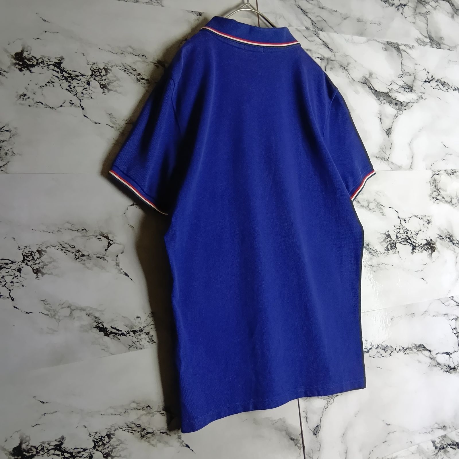 MONCLER] モンクレール ポロシャツ ブルー トリコロール 希少 逸品 