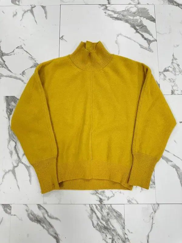 LANVIN COLLECTION ランバンコレクション 21 イェロー タートルネック ニット