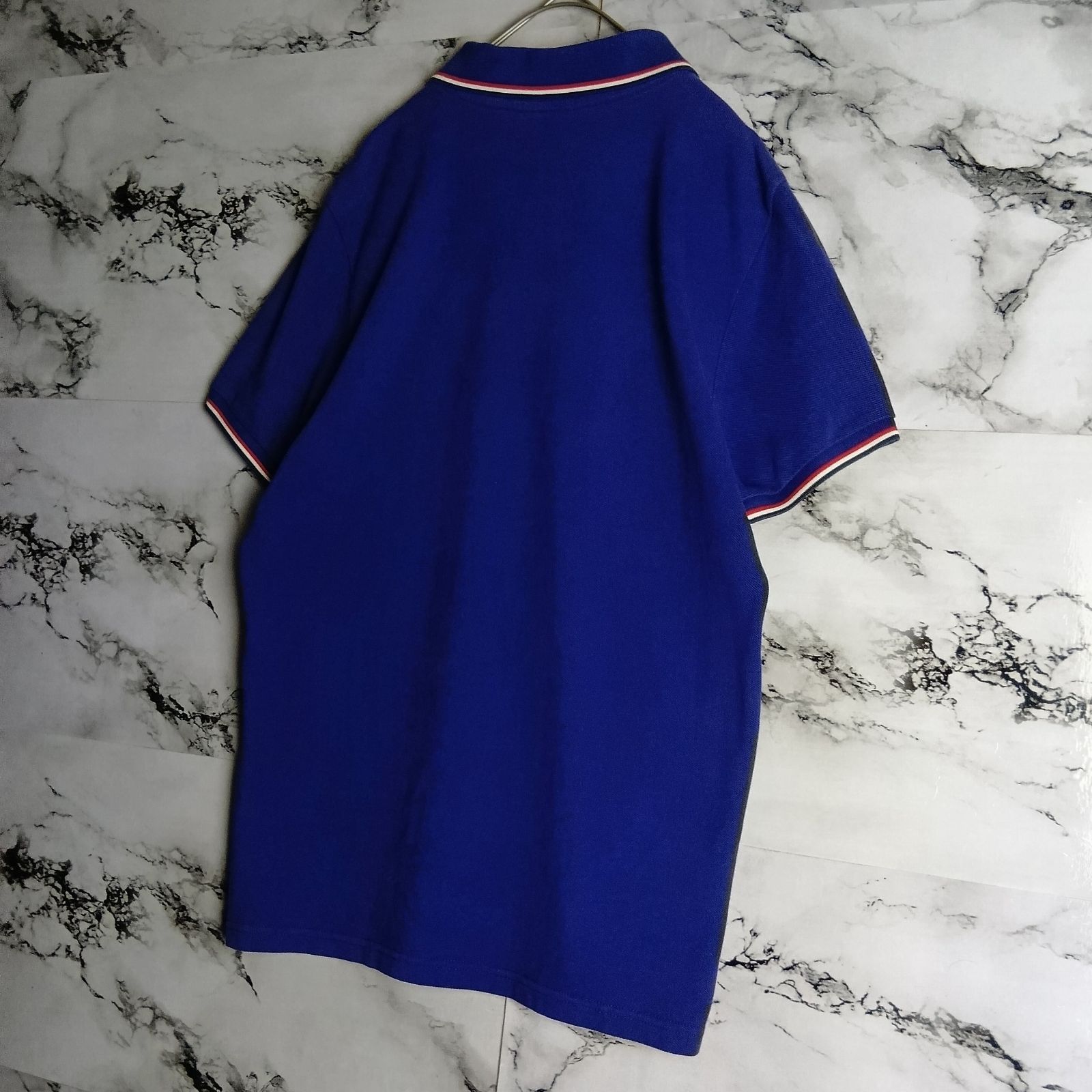 MONCLER] モンクレール ポロシャツ ブルー トリコロール 希少 逸品