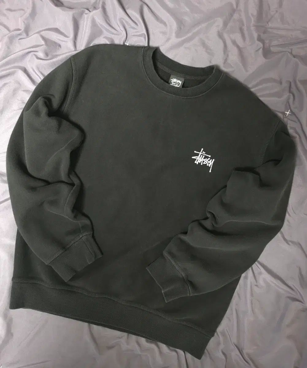 STUSSY ステューシー ブラック 起毛 スウェット Tシャツ