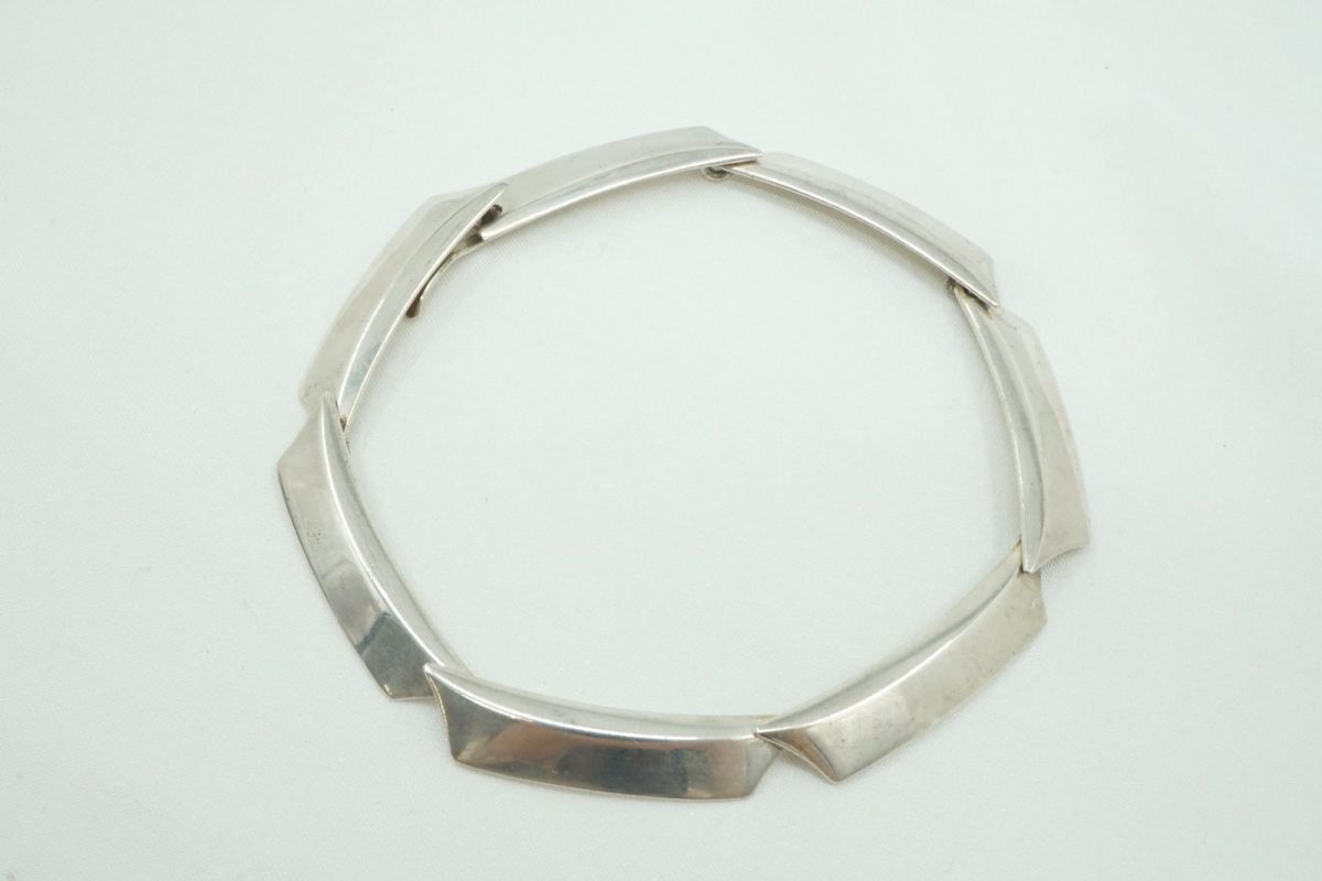 ジョージジェンセン ブレスレット 16.9g 幾何学モチーフ アクセサリー スターリング SV925 銀 シルバー GEORG JENSEN 6364j