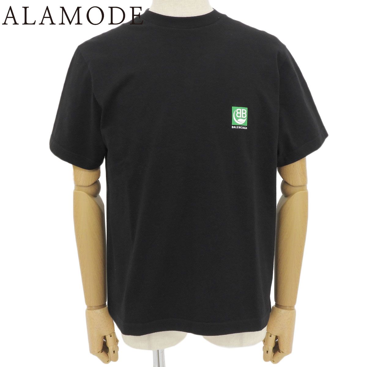 BALENCIAGA(バレンシアガ) ロゴTシャツ Tシャツ 2019年 アパレル ファッション 半袖 XS コットン ブラック黒 グリーン緑 ホワイト 白 594599 メンズ 41100108290【中古】【アラモード】