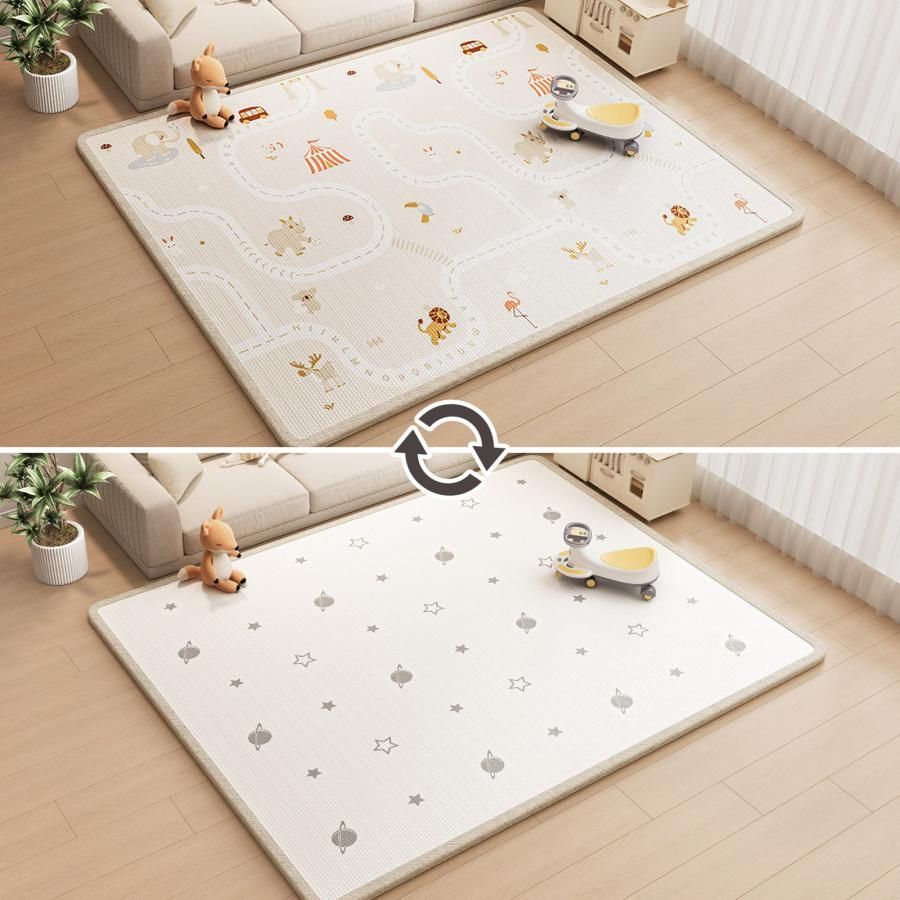 プレイマット ベビー ベビーマット シームレス 防水 180×200cm
