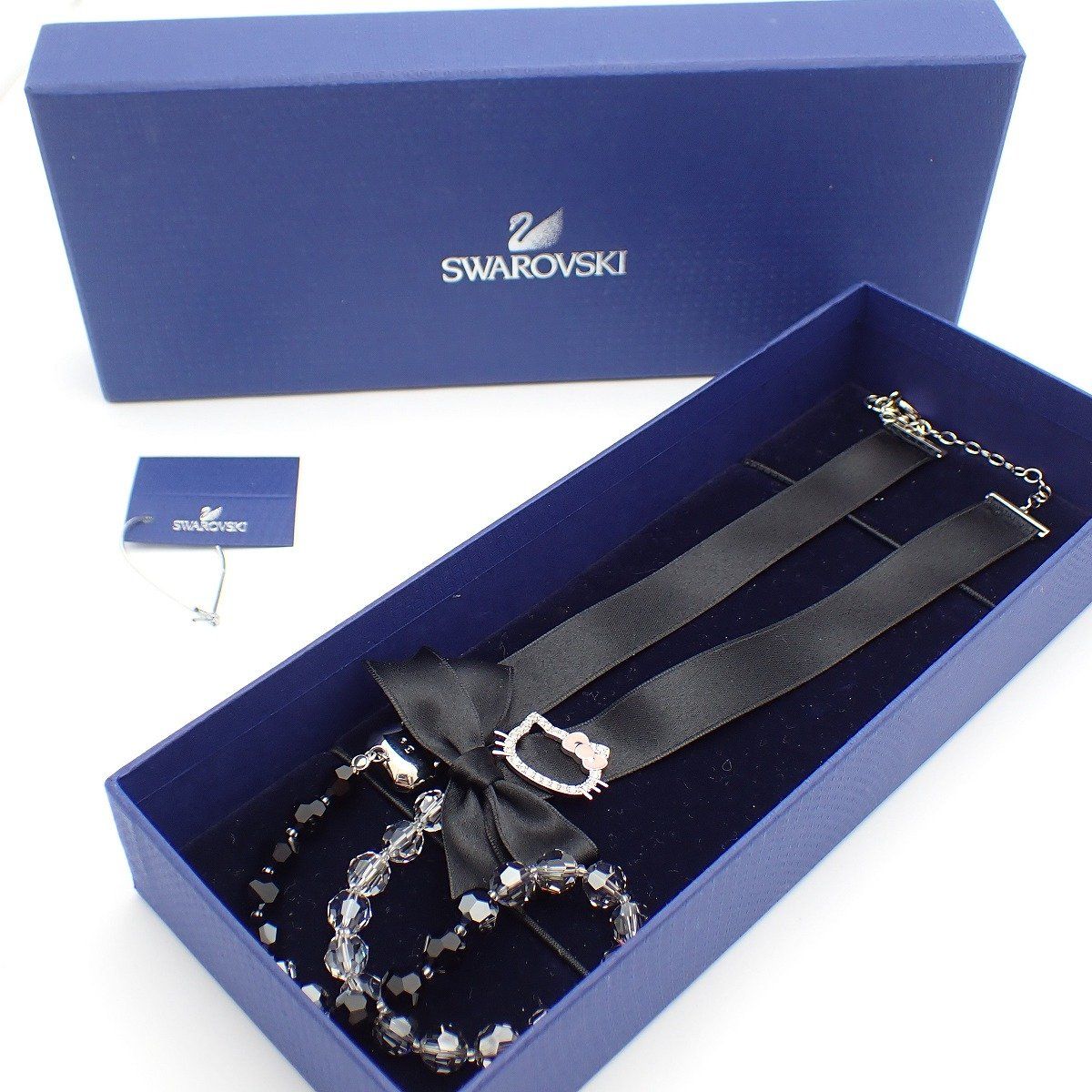 美品】SWAROVSKI スワロフスキー ハローキティ リボン ネックレス