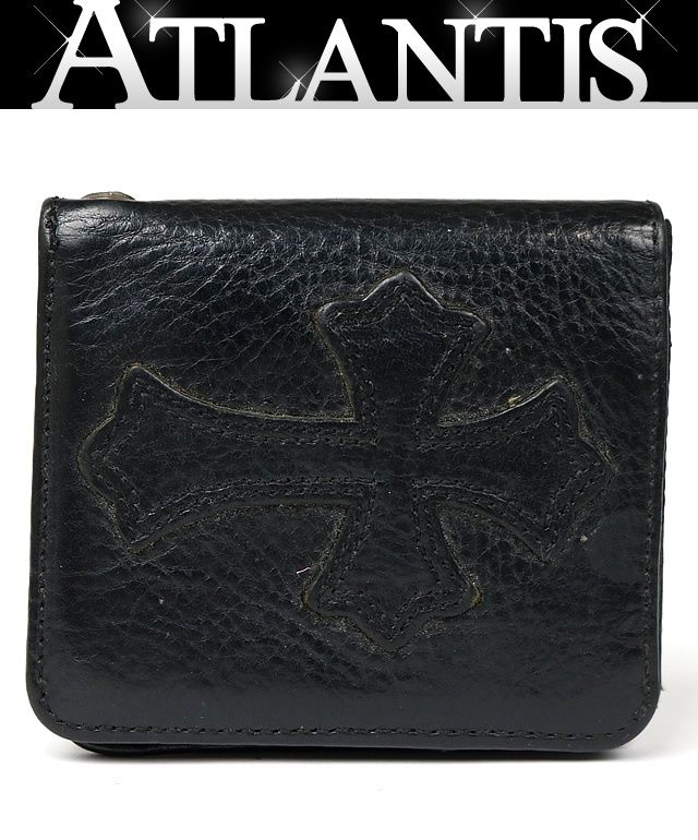 CHROME HEARTS 銀座店 クロムハーツ インボイス付き ディジャコモ ウォレット 折り財布 メンズ レザー SV925 黒 103182
