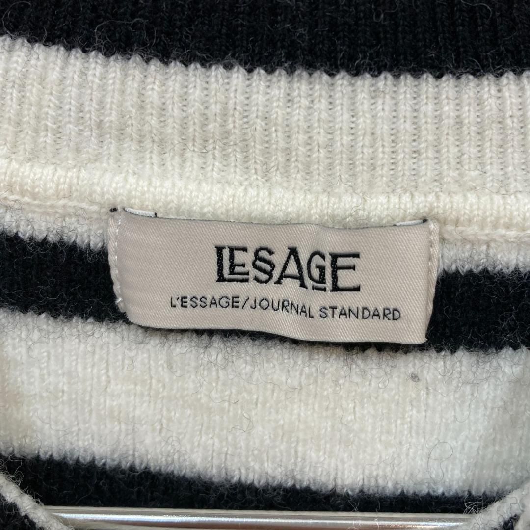 【美品】ジャーナルスタンダードリサージ　ウール100 ボーダーニット journal standard L'essage ウール100％ボーダーニット - メルカリ