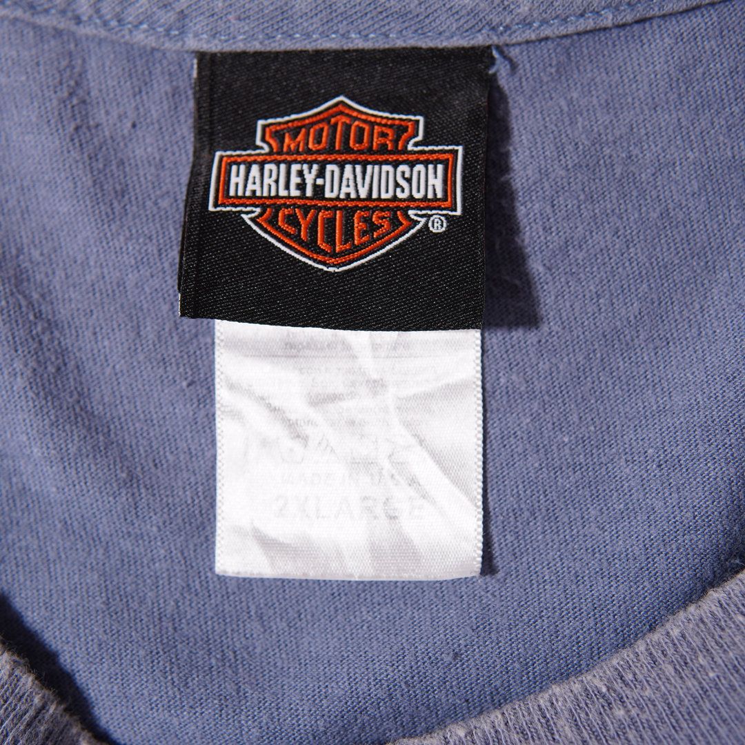 ハーレー Tシャツ 2XL USA製 ブルー フェード 2017年製 ハーレー