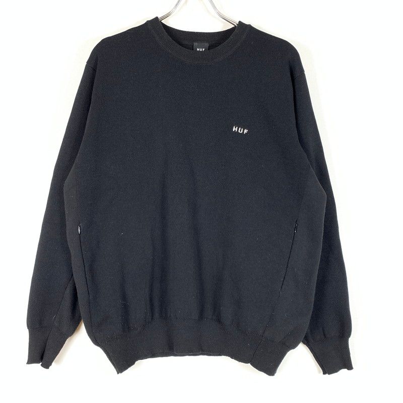 【中古品】 HUF ハフ OG LOGO PACK FALL CREWNECK SWEATER ロゴ パック フォール クルーネック セーター トップス プルオーバー 【142-260508-ks-21-tei】