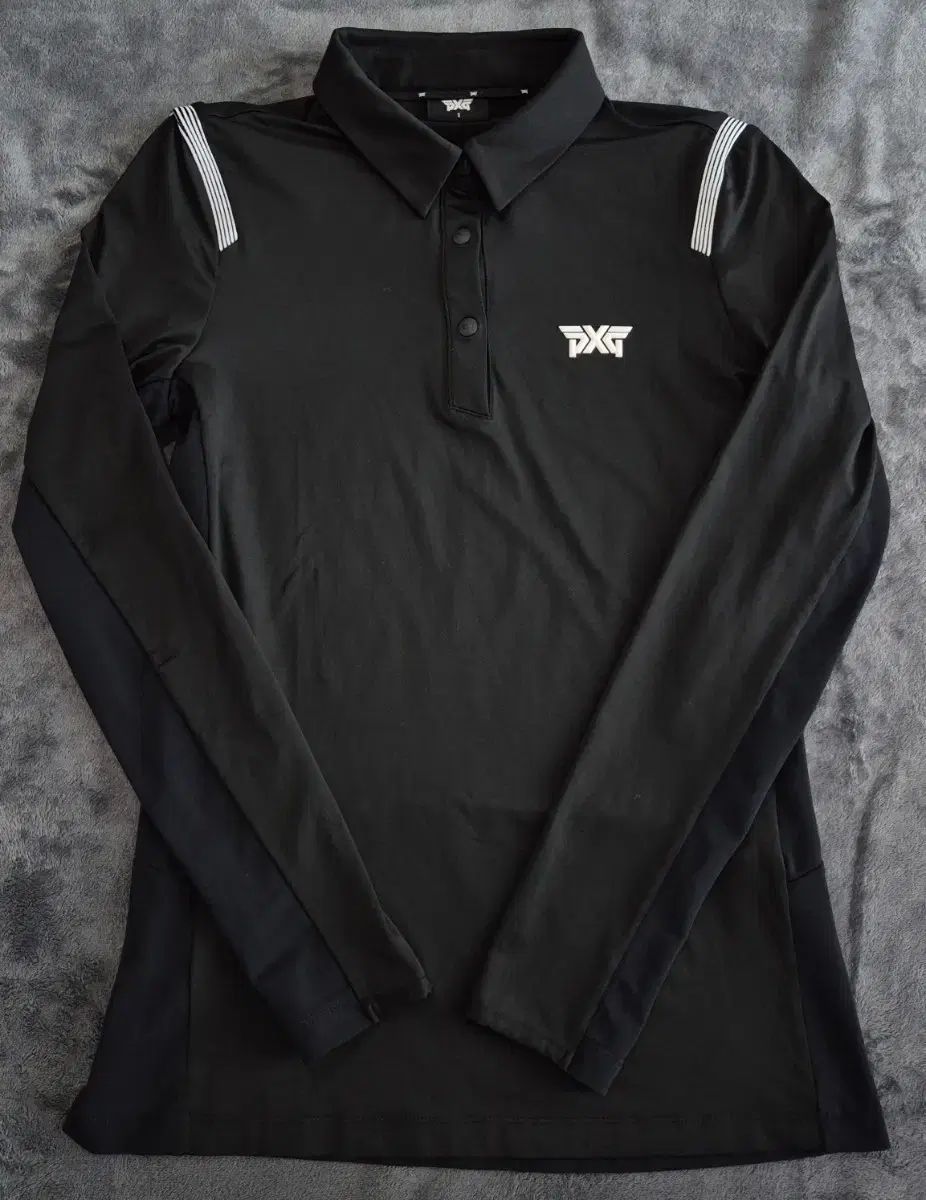 (正規品)PXG レディース ゴルフ ブラック 長袖 ポロTシャツ S