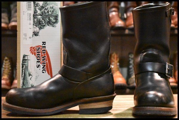 【7D 箱付 良品 14年】レッドウィング 9268 エンジニア 黒 ブラック クローンダイク スチールトゥ ブーツ 2268 redwing HOPESMORE【GE089】