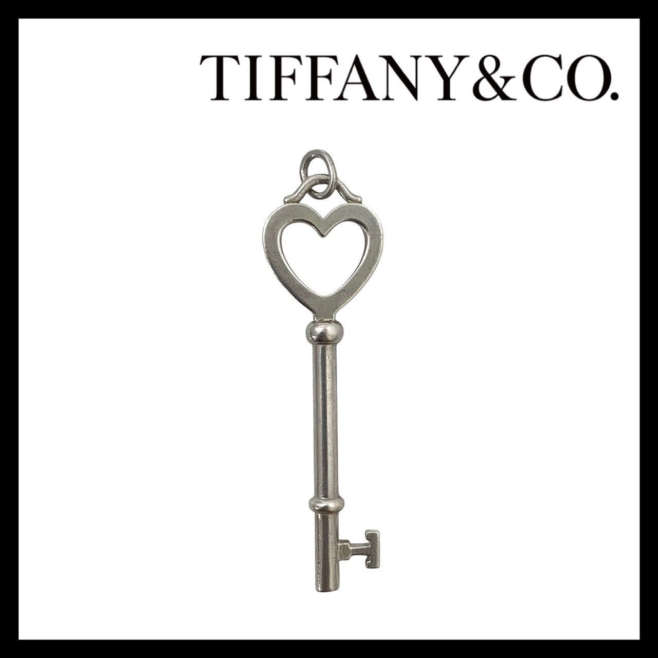 M【TIFFANY&Co.】ハート キー ペンダントトップ SV925 SILVER/シルバー