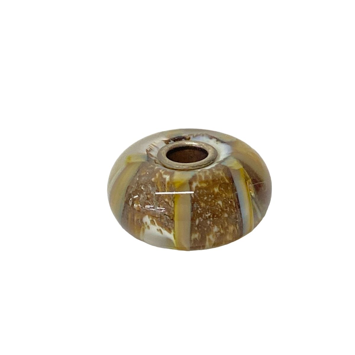 TROLLBEADS(トロールビーズ) ペンダントトップ - クリア×アイボリー×ブロンズ