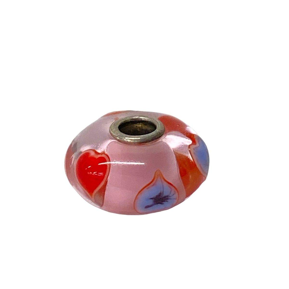 TROLLBEADS(トロールビーズ) ペンダントトップ - ピンククリア×レッド×ブロンズ