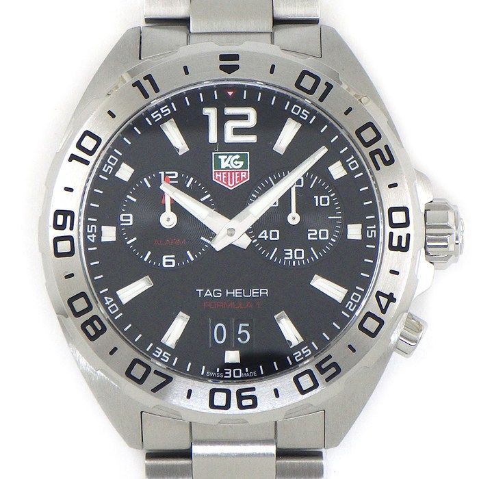 タグ・ホイヤー TAG Heuer 腕時計 フォーミュラ1 WAZ111A.BA0875 ブラック文字盤 デイト 夜光針/インデックス スモールセコンド アラーム SS クオーツアナログ 【箱・保付き】 【中古】