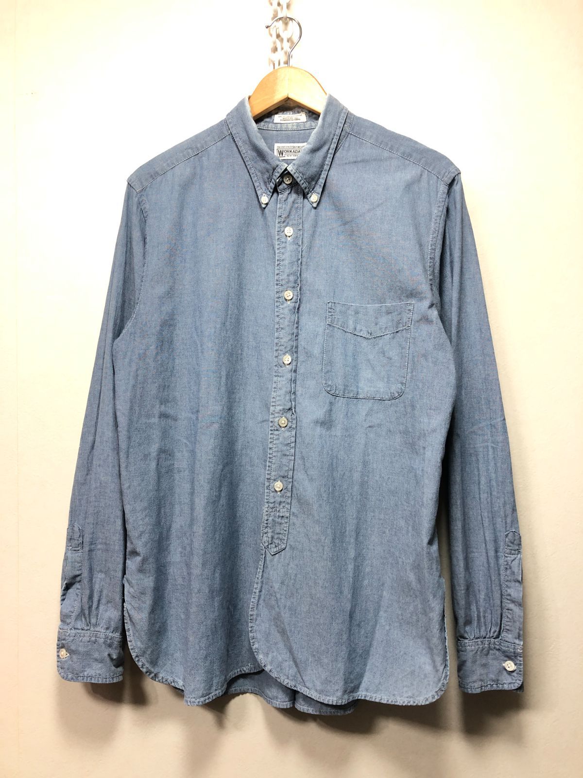 025080 WORKADAY 長袖 ボタンダウン シャンブレー シャツ L ダンガリー ワーカデイ エンジニアードガーメンツ engineered garments