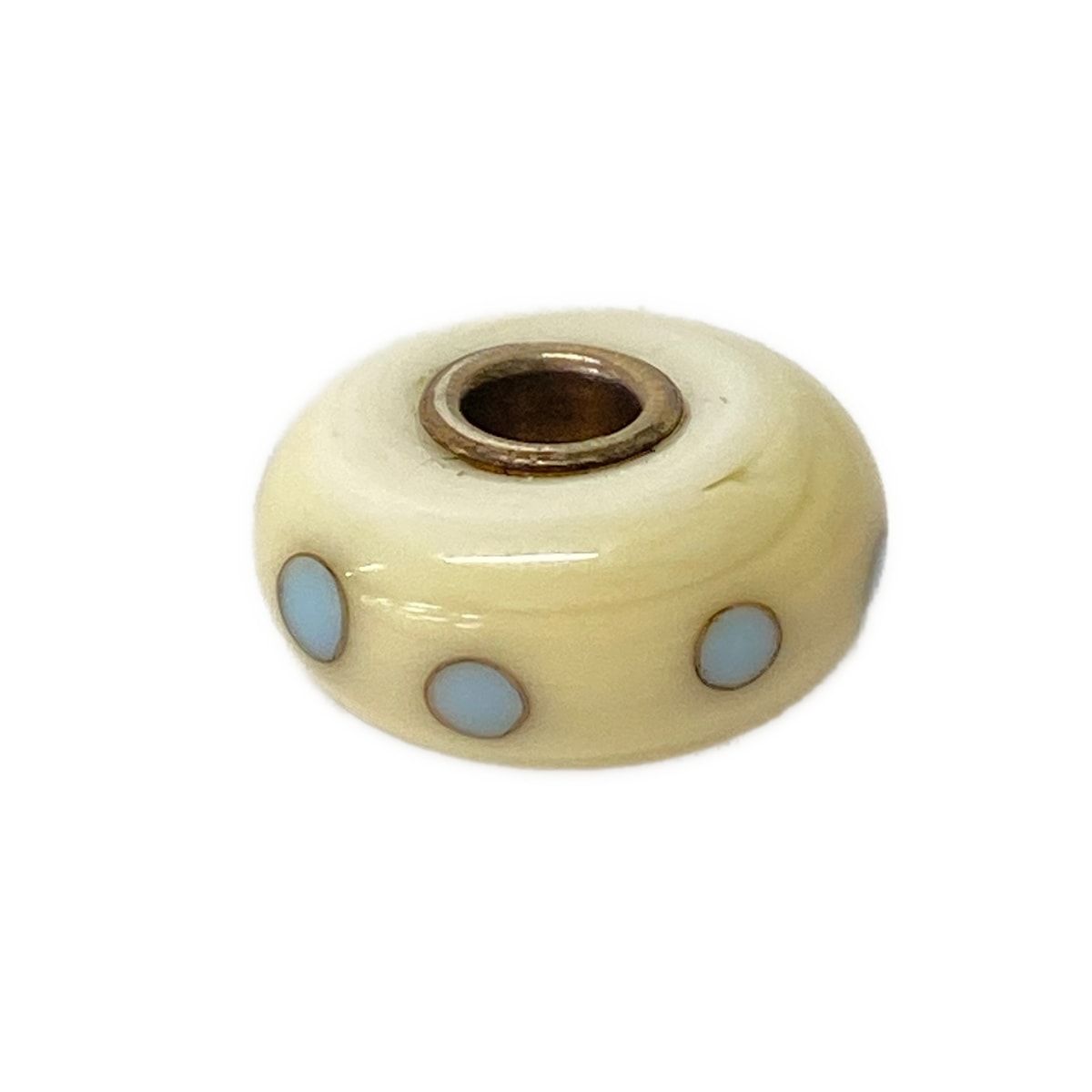 TROLLBEADS(トロールビーズ) ペンダントトップ - アイボリー×ライトブルー×シルバー