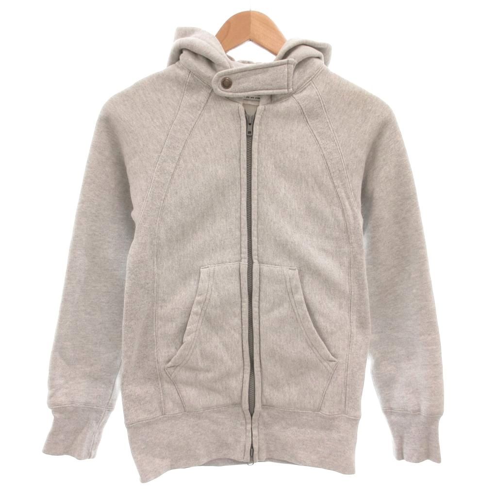 エンジニアードガーメンツ Engineered Garments ジップアップパーカー フーディ ネックボタン 長袖 XS グレー /FF■GY62