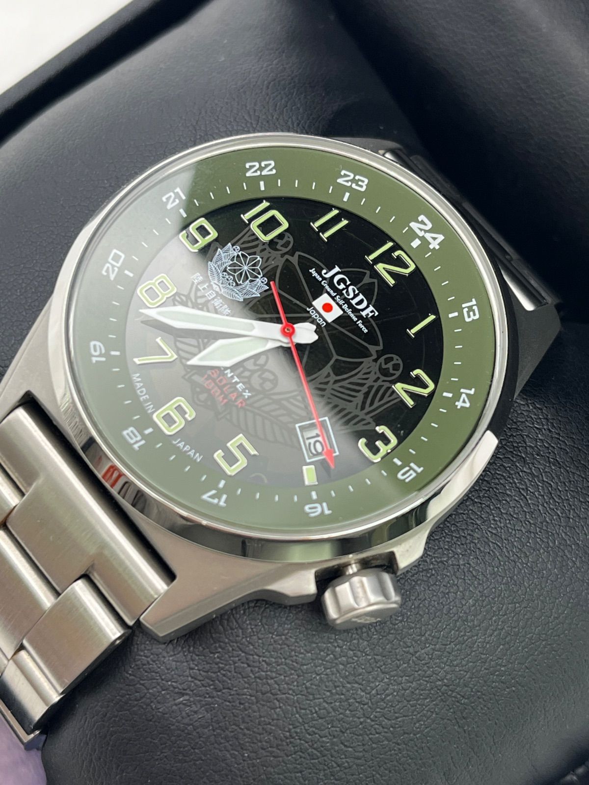 ▽稼働品　KENTEX　ケンテックス　陸上自衛隊モデル　ソーラー腕時計　JSDF STANDARD S715M-04　10961