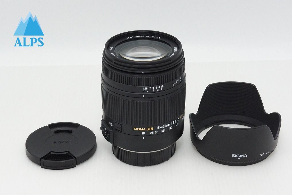 良品 SIGMA シグマ 18-250mm F3.5-6.3 DC MACRO HSM PENTAX ペンタックス Kマウント ズームレンズ フード付 260428aq 13,666円