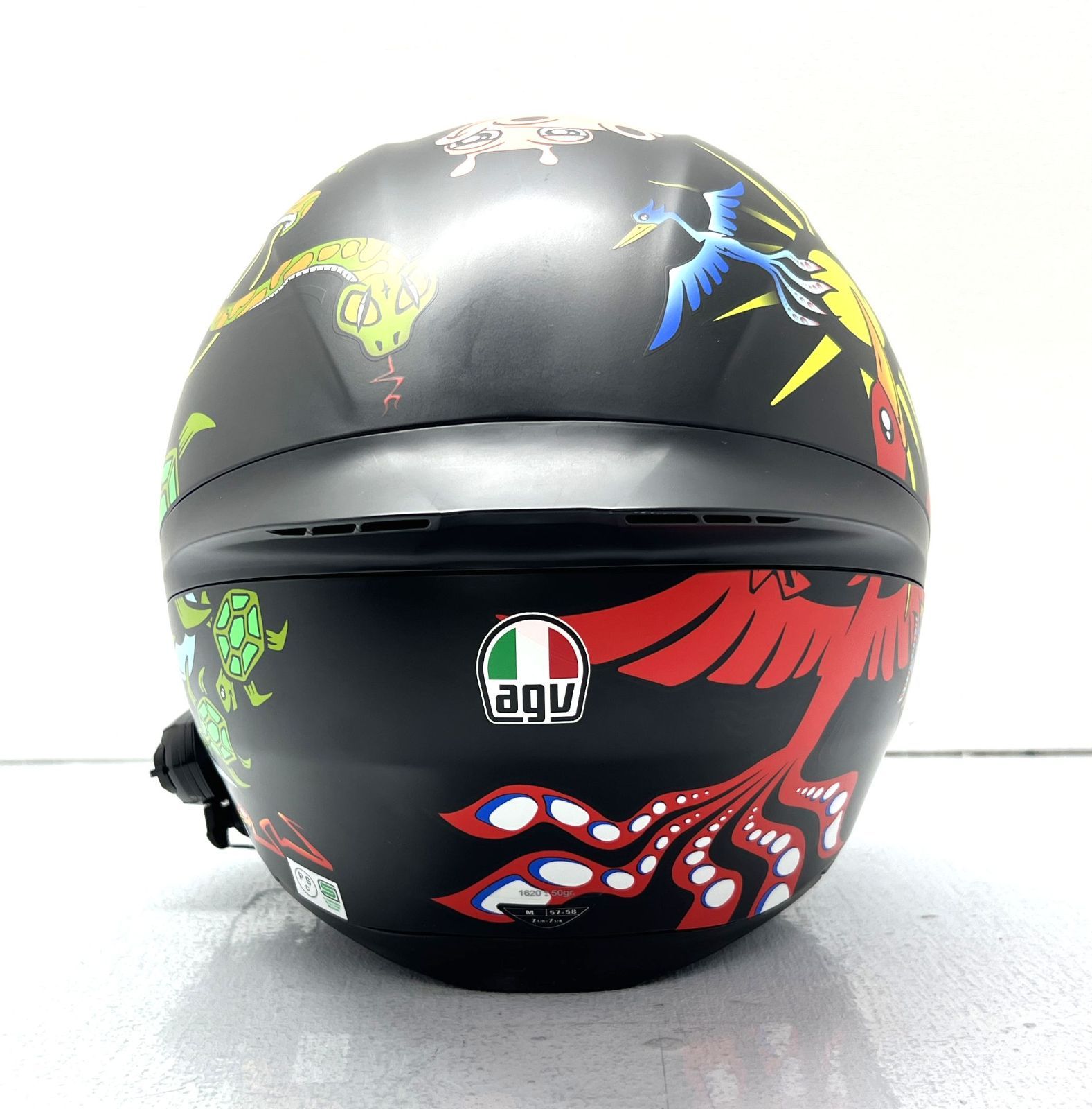 盛岡69-0022] AGV K1 WHITE ZOO MATT BLACK Mサイズ Type 0T45J 