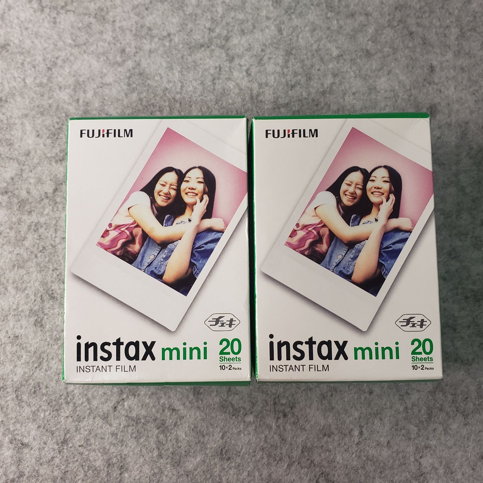 【新品未開封】2個セット 富士フイルム(FUJIFILM) インスタントカメラ チェキ用フィルム 20枚入 INSTAX MINI JP 2
